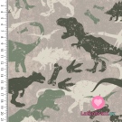 Teplákovina počesaná dinosauři na taupové 