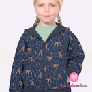 Softshell srneček mezi květy na námořnické modré 