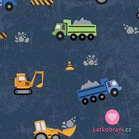 Teplákovina počesaná pracovní vozidla na námořnické modré 