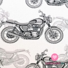 Úplet potisk motorky na smetanové