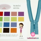 Zip spirálový nedělitelný nebesky modrý 12 cm