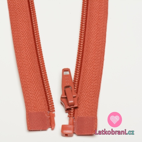 Zip spirálový dělitelný cihlový 60cm