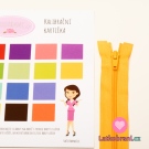 Zip spirálový dělitelný žlutý 45cm