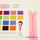 Zip spirálový dělitelný baby růžový 40cm
