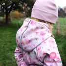 Softshell s fleecem růžové hortenzie na bílé