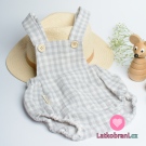 Dvojitá gázovina / mušelín růžová kostka na bílé, oboustranná 
