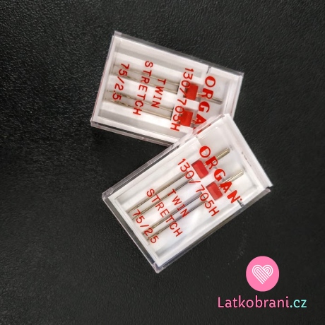 Dvojjehla 705 H-ZWI STRETCH 75/2,5 rozteč 2,5 mm - 2ks