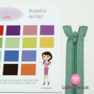 Zip spirálový dělitelný starozelený 35cm