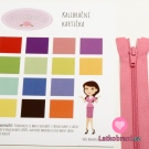 Zip spirálový dělitelný růžový 40cm