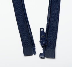Zip spirálový dělitelný námořnicky modrý 40cm