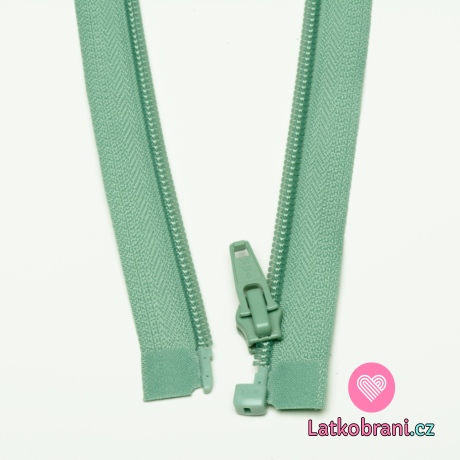 Zip spirálový dělitelný starozelený 45cm
