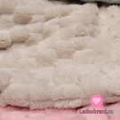 Coral fleece prošívaný, béžový