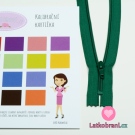 Zip spirálový nedělitelný zelený 15 cm