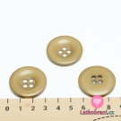 Knoflík hladký lesklý světle hnědý 30 mm
