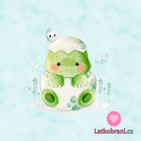 Panel sladký baby dinosauřík ve skořápce