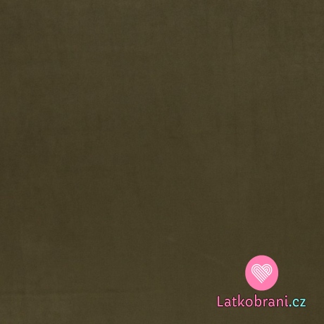Scuba - broušený semiš khaki, vzhled broušené kůže