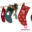 Bavlněný popelín potisk adventní kalendář 