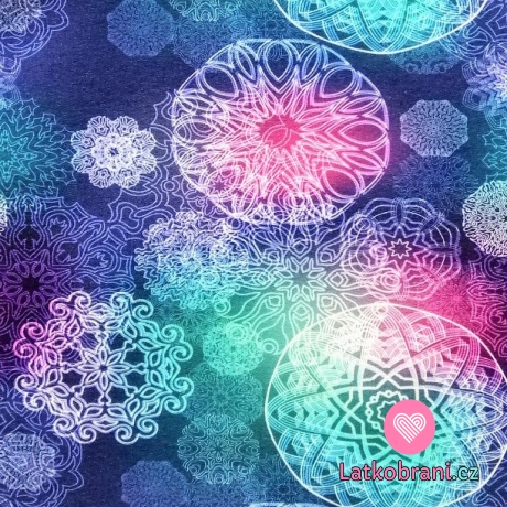 Úplet mandala modrá a fialová
