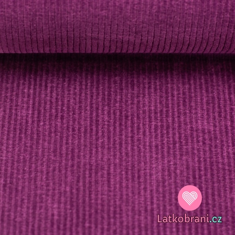 Elastický manšestr magenta