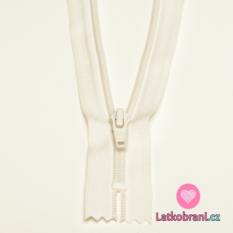 Zip spirálový nedělitelný ecru 12 cm