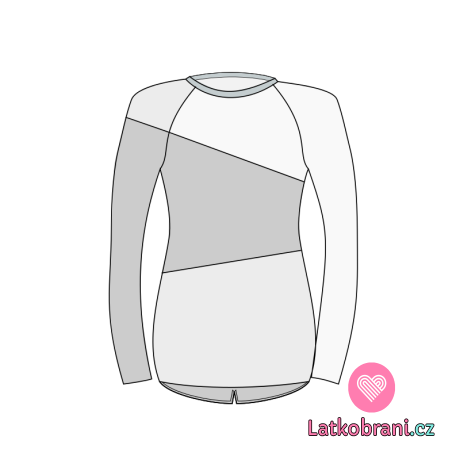 Střih raglanové triko cikcak Largo s parkou S-XXL