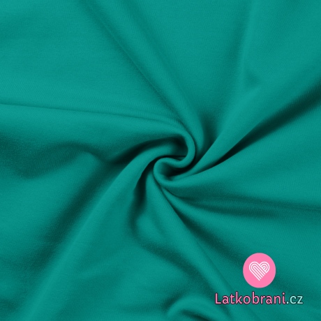 Jednobarevná teplákovina zelená emerald 