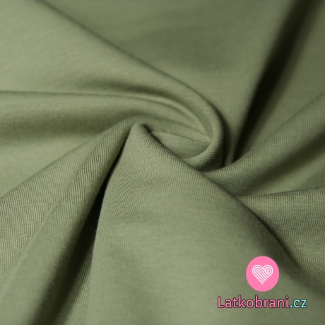 Teplákovina khaki světlá 290gr