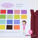 Zip spirálový dělitelný vínový 35cm