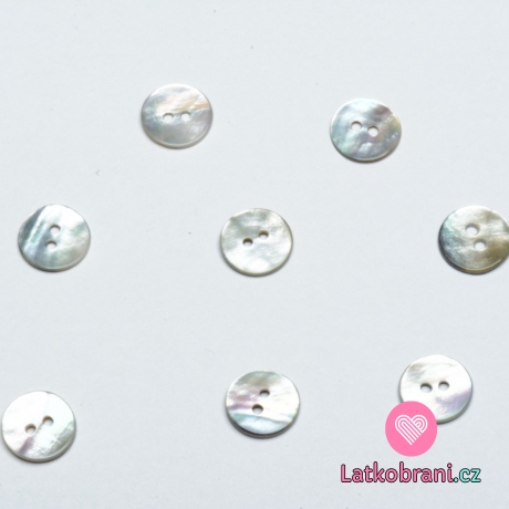Knoflík kulatý, perleťový 13mm