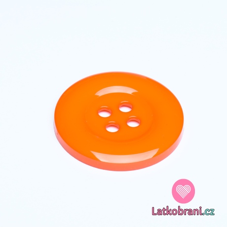 Knoflík mega velký oranžový