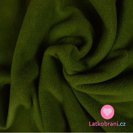 Polar fleece antipilling khaki zelená