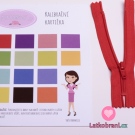 Zip spirálový nedělitelný sytě červený 15 cm