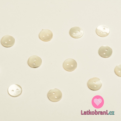 Knoflík kulatý, perleťový 10mm