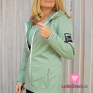 Pružný softshell jarní/letní jednobarevný zaprášený mint