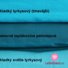 Jednobarevná teplákovina petrolejová 290g
