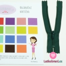 Zip spirálový nedělitelný zelený tmavý 12 cm