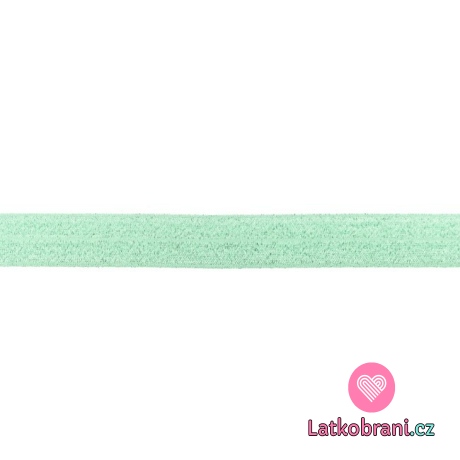 Šikmý proužek / lemovací pruženka starozelená s lurexem