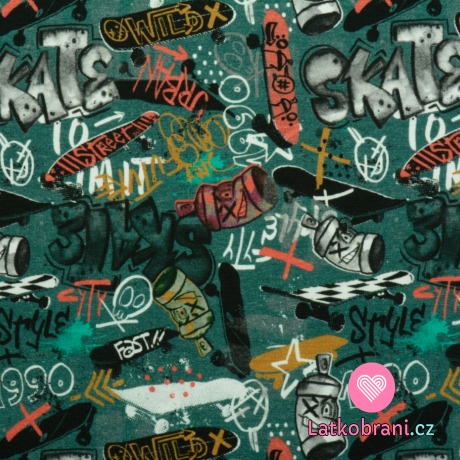Úplet graffiti na starozelené 