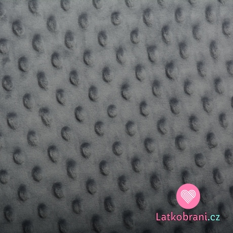 Minky fleece - bublinky šedá 310 g 
