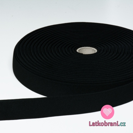 Pruženka plochá 25 mm černá