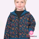 Softshell květiny na námořnické modré s fleecem