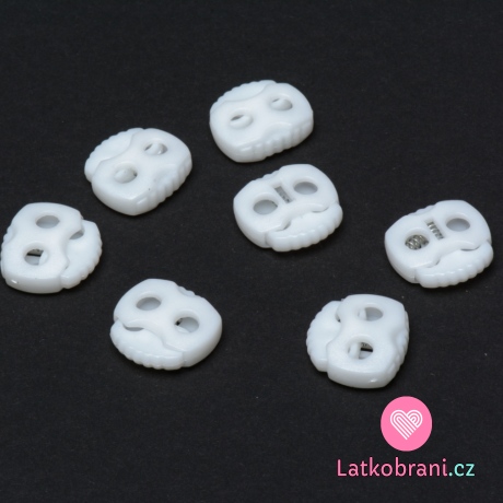 Brzdička dvojcestná 20x20mm Bílá