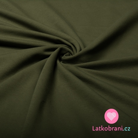 Jednobarevná teplákovina khaki 240 g 