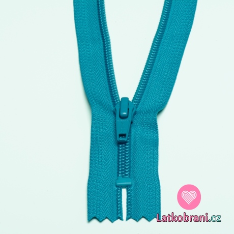 Zip spirálový nedělitelný modrý 15 cm
