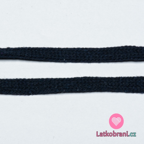 Šňůra plochá 10mm Modrá navy