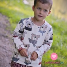 Teplákovina potisk medvídek Méďa na smetanové