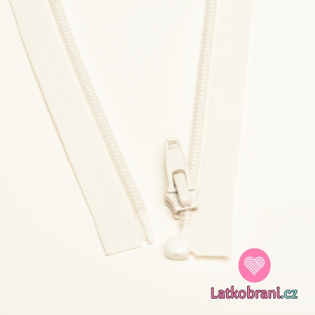 Zip spirálový dělitelný ecru 30cm