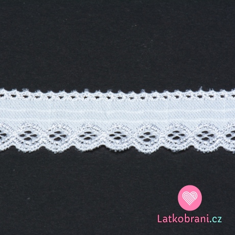 Krajka elastická 33 mm, bílá