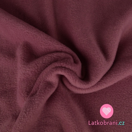 Polar fleece antipiling tmavá starorůžová