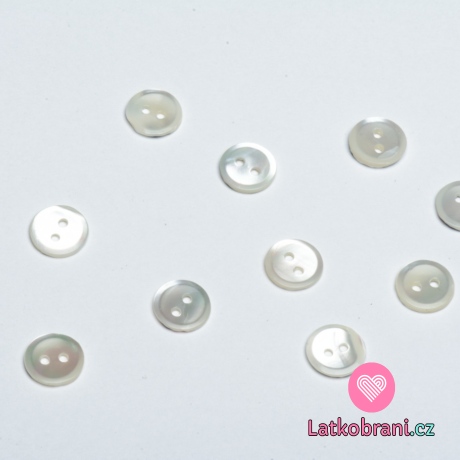 Knoflík kulatý, perleťový 11mm